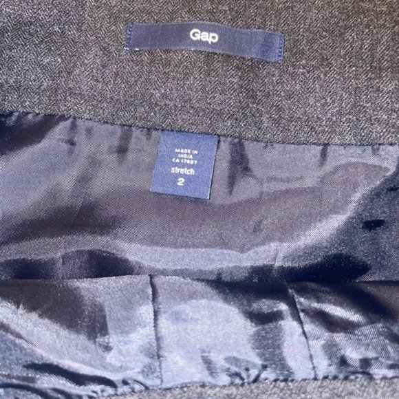 Gap Wool Blend Pleated Front Grey Mini Skirt - Picture 5 of 13